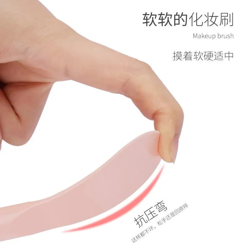 Dual-use Silicone Facial Mask Brush Soft Head With Scraper Integrated Mud Mask Brush DIY Skin Care Beauty Tools