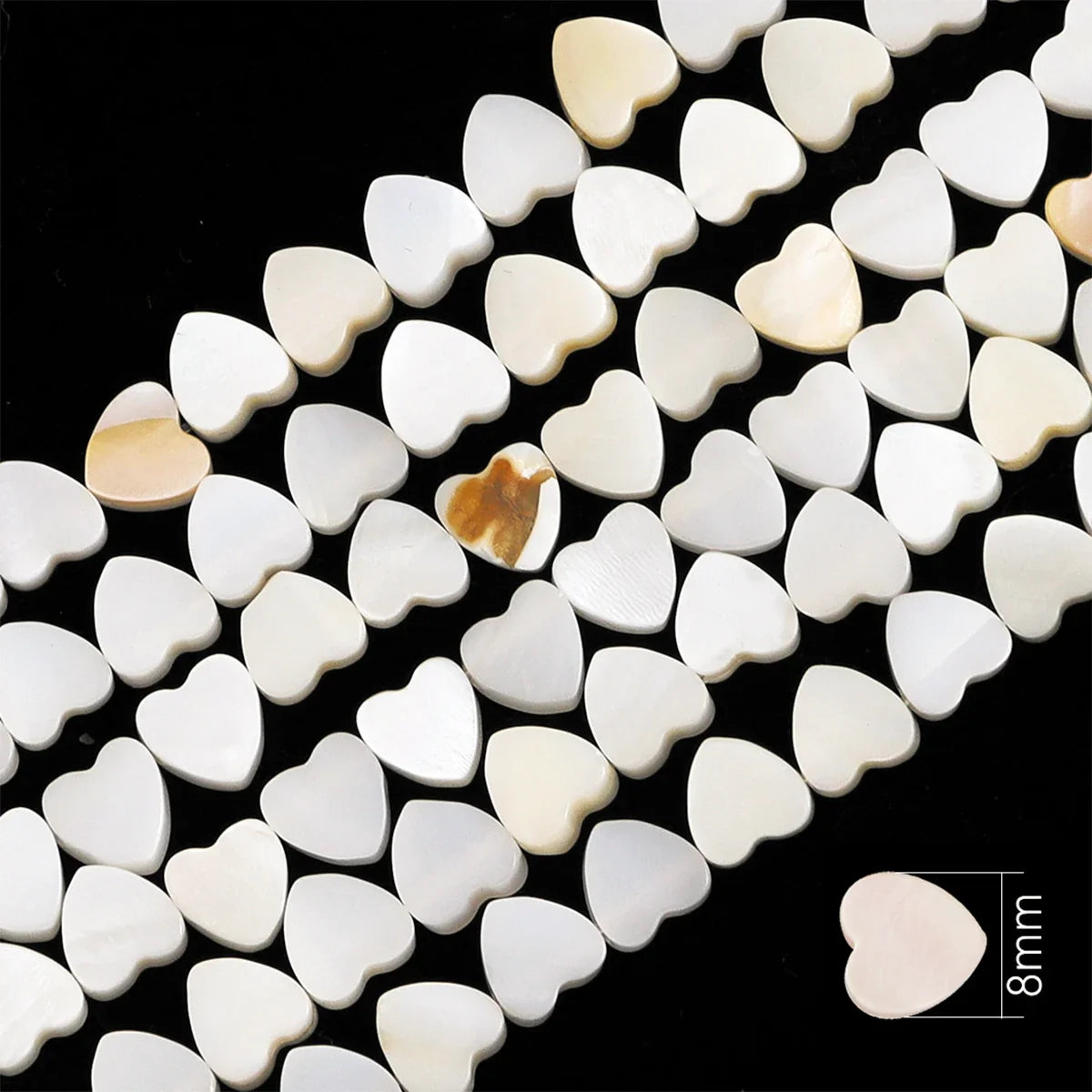 Natural Shell Beads Mother of Pearl Love Star Oval Round Flat Loose Spacer Beads for Jewelry Making DIY Charm Bracelet Necklace
