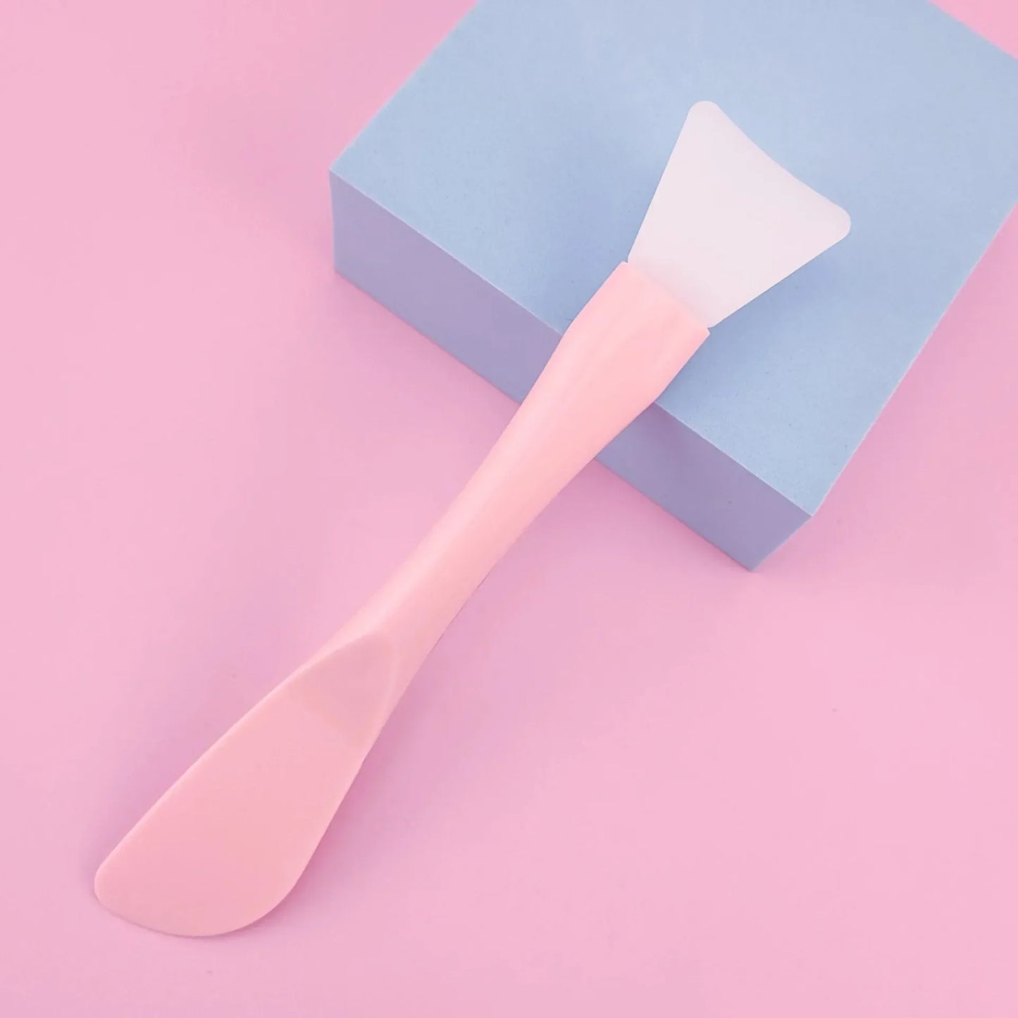 Dual-use Silicone Facial Mask Brush Soft Head With Scraper Integrated Mud Mask Brush DIY Skin Care Beauty Tools