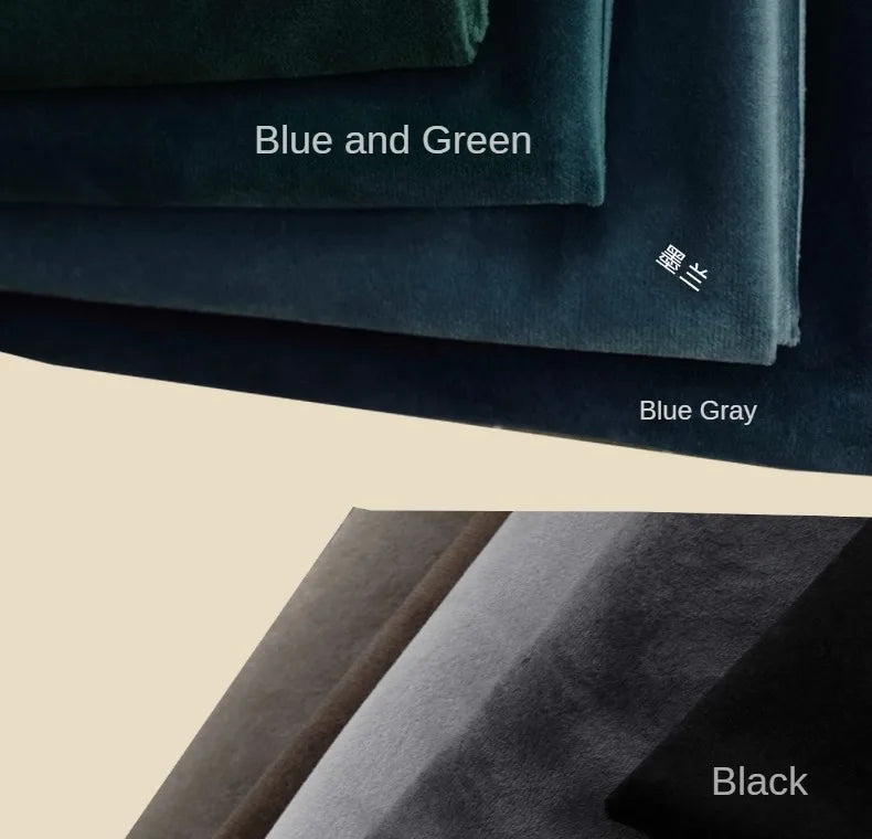 Velvet Fabric By The Meter for Tablecloth Diy Sofa Covers Curtains Sewing Thickened Soft Cloth Plain Black White Winter Textile