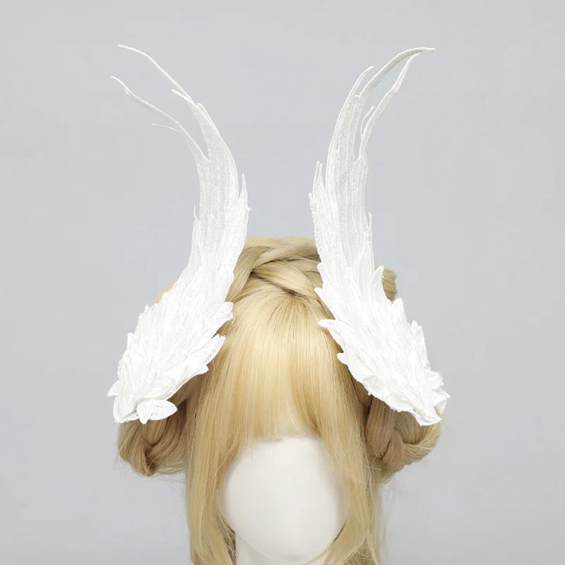 Lolita Feather Angel Wings Hair Clip Barrette Angel Wing Hairpin Lolita Anime Cosplay Hair Accessories Halloween Party Headwear