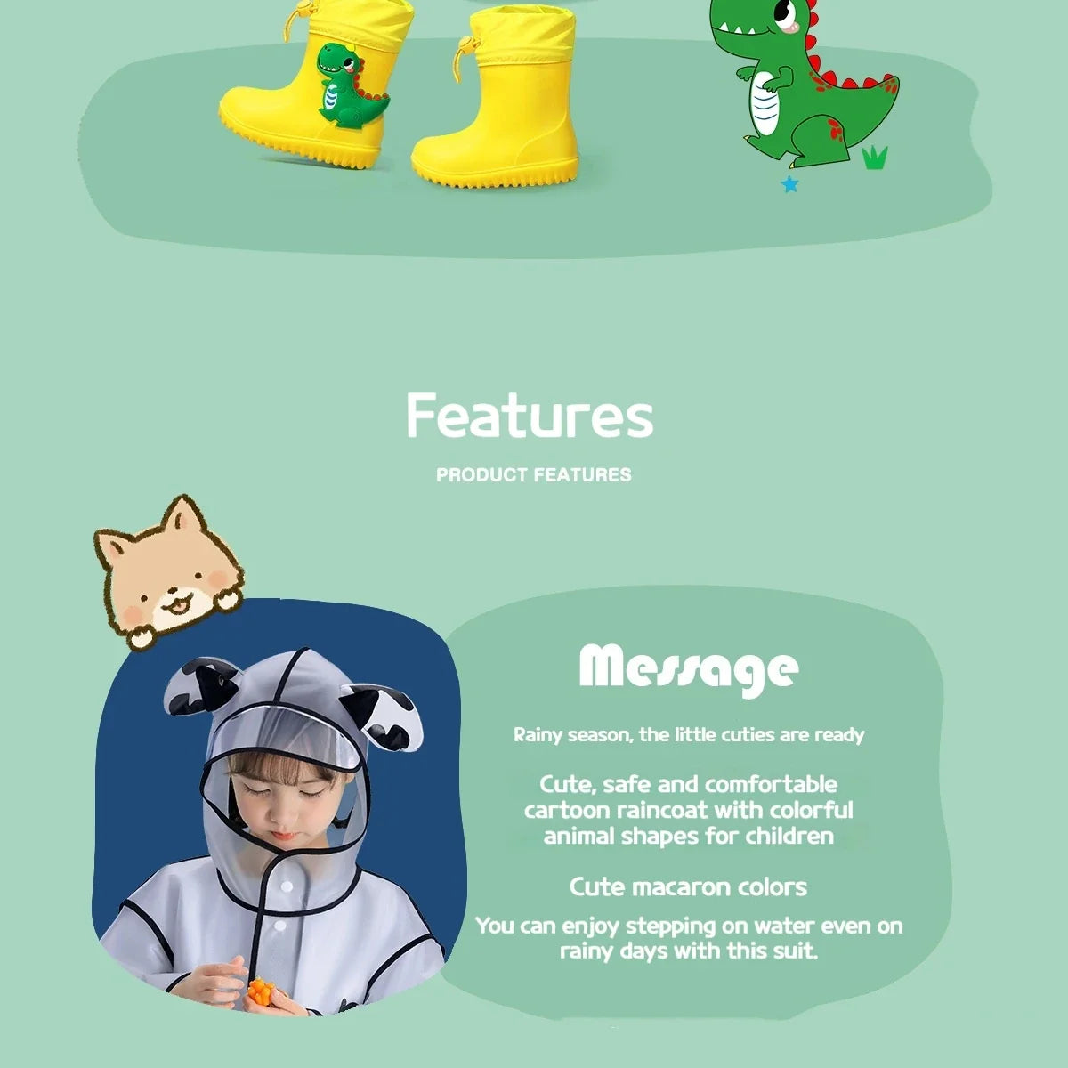 Special Raincoats for School Students Boys And Girls Waterproof Outdoor Rain Jackets  Protective Coats