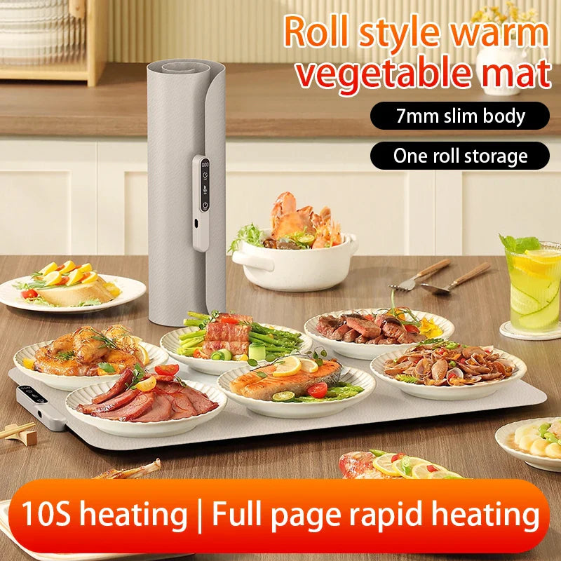 HOMEFISH Multifunctional Silicone Warming Board Home Easy Store Foldable Waterproof Oil Resistant Insulated for Hot Meals