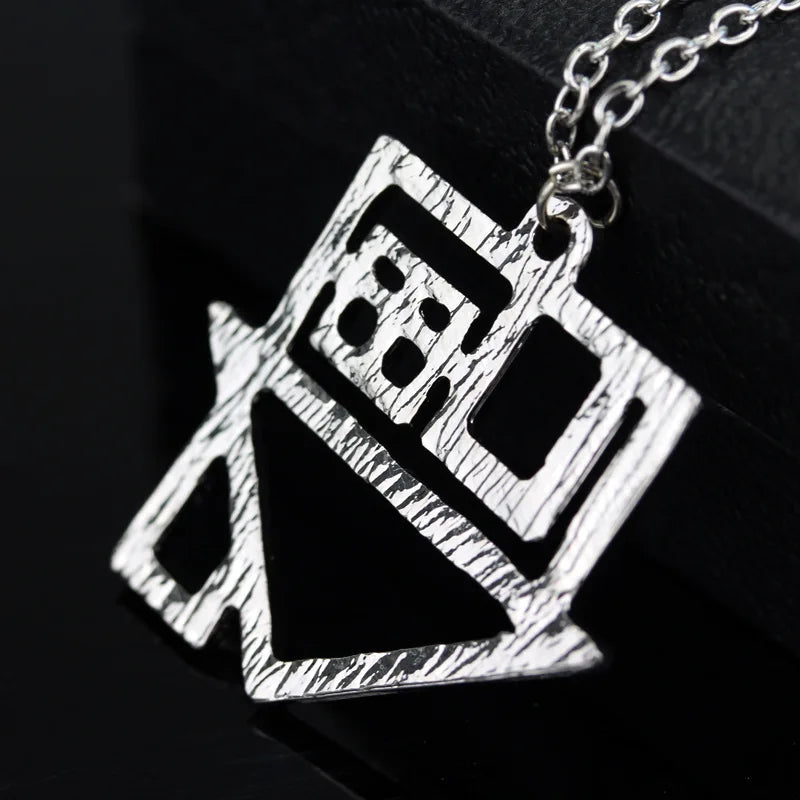 Hip Hop Rock Style Hollow House Pendant Necklace Punk Creative Trend Men Sweater Chain Fashion Clothing Jewelry Accessories Gift