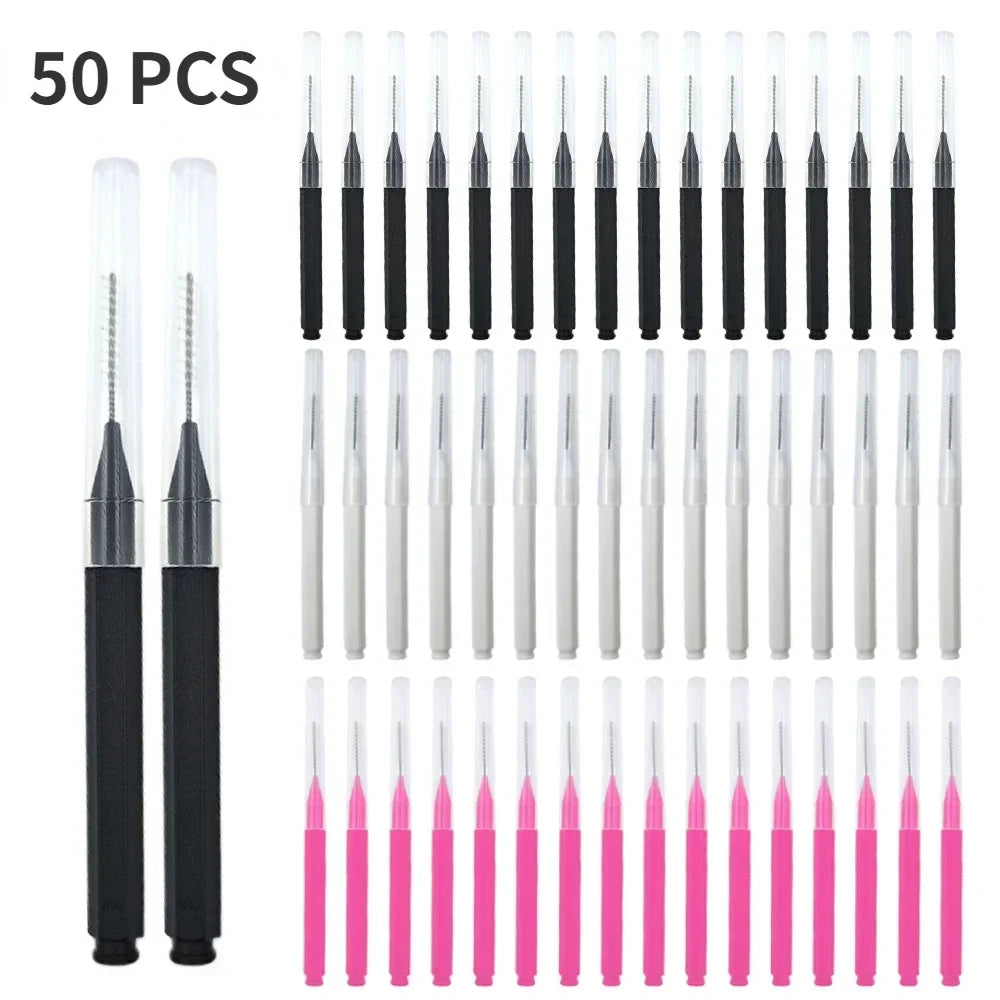 10/50PS Portable Mini Eyebrow Brushes Disposable Eyelash Brow Lifting Brush Applicators Lash Extension Comb Beauty Makeup Tools