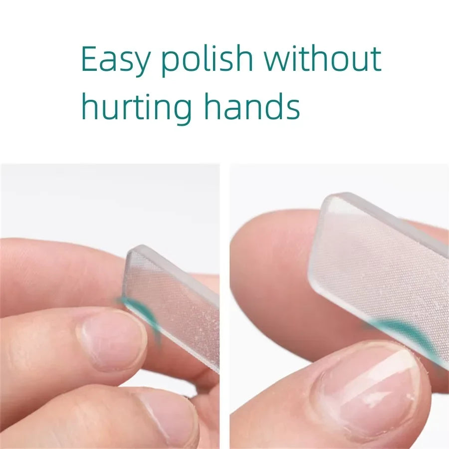 8PCS Portable Nano Glass Nail File, Crystal Glass Nail Polish Nail Care Tool Kit
