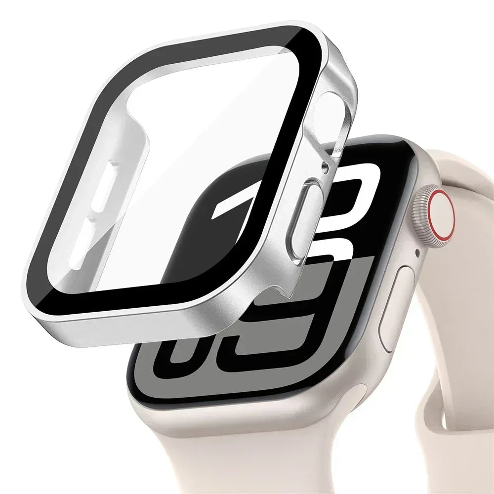 Screen Protector for Apple Watch 10 Case 46mm 42mm 45mm 44mm 41mm 40mm 44 Tempered Glass PC bumper Cover Series 7 8 9 SE 6 5 4