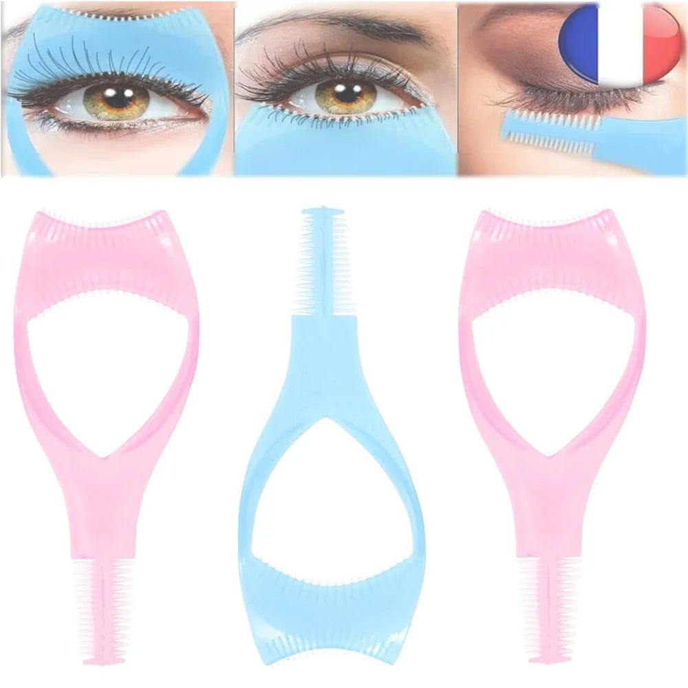 3 Pack Mascara Shield Guard Makeup Eyelash Applicator Cosmetic Mascara Guide Separator Upper Lower Lash Comb Helper Tool