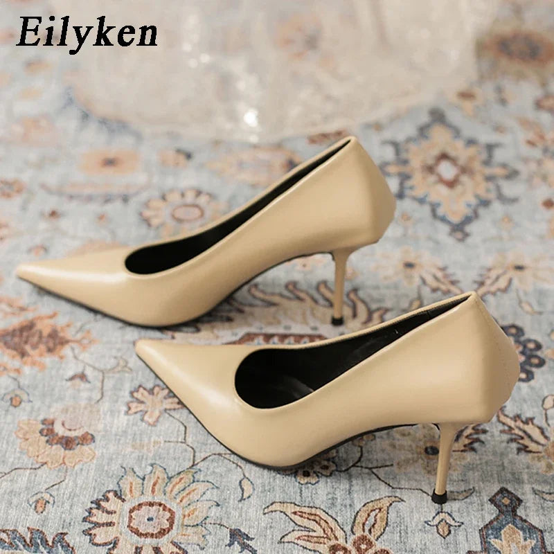 Eiyken Sexy Green Thin High Heels Pumps Women Pointed Toe Slip On Shoes Elegant Prom Wedding Stripper Ladies Sandals