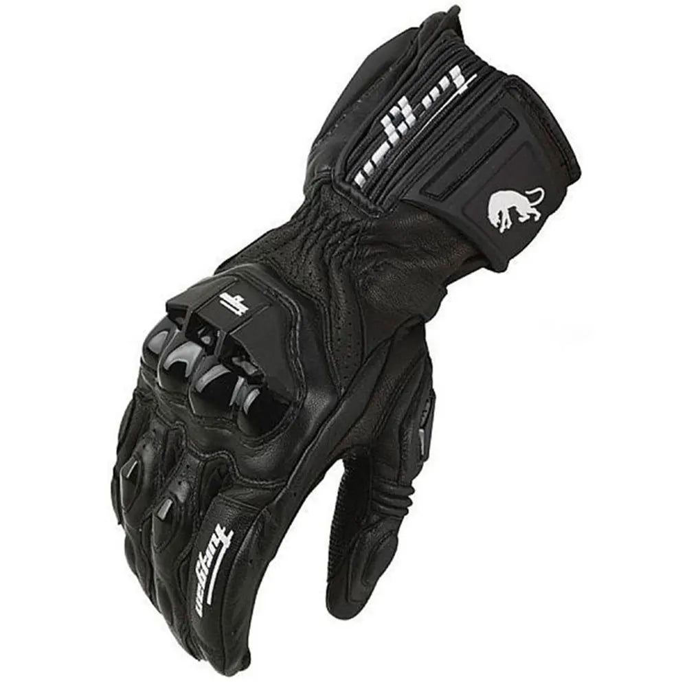 Motorcycle Gloves Black Racing Genuine Leather Motorbike White Road Riding Team Glove Summer Winter Wearable for Furygan AFS 18