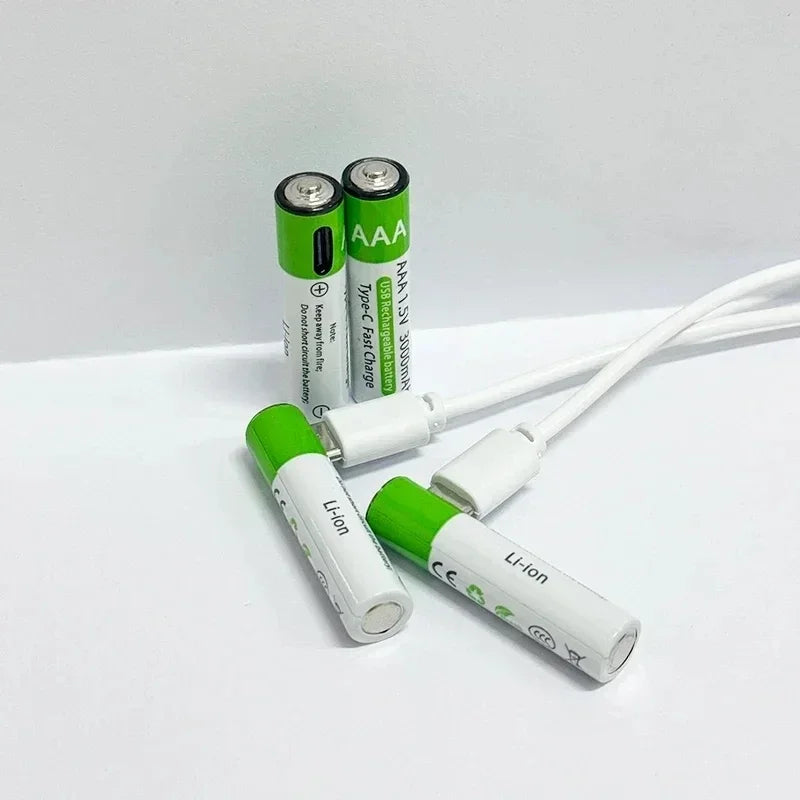 2025NEW Lithium-Ion Battery Type-C Rechargeable High-Capacity Battery AA&AAA Battery For remote control, mouse, electric toys