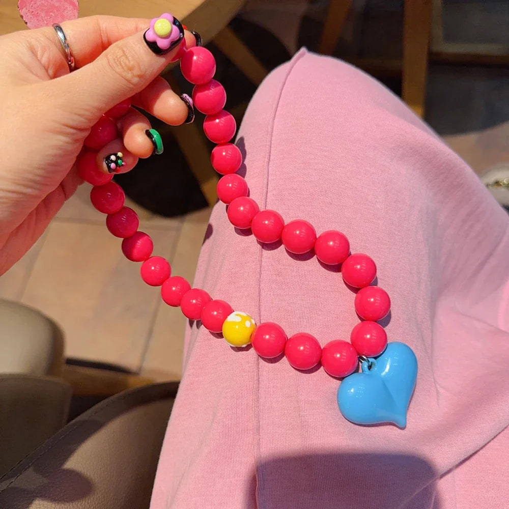 Fashionable Summer Pendant Necklace Simple And Elegant Bracelet Sweet Necklace New Heart-Shaped Jewelry Accessory