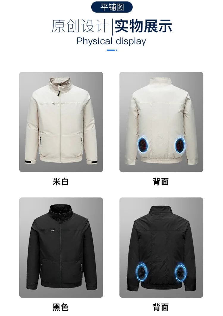 Cooling Air Conditioning Clothes with Fan Outdoor Charging Summer Cooling Welding Labor Overalls Men