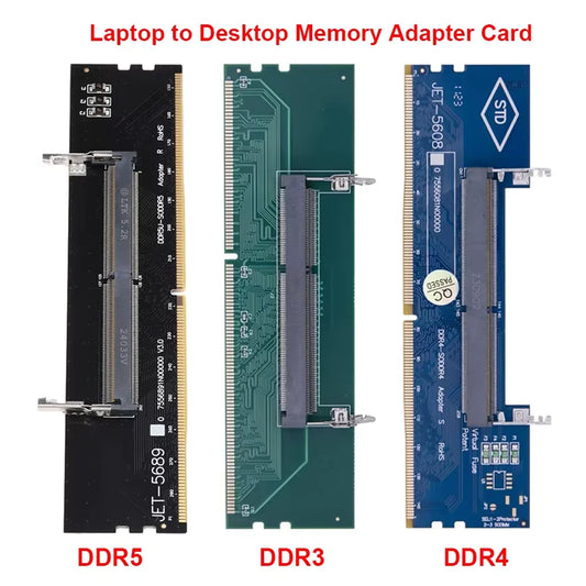 DDR3 DDR4 DDR5 Laptop to Desktop Memory Adapter Card SO-DIMM To PC DIMM Card Mini Memory Stick RAM Connector Adapter