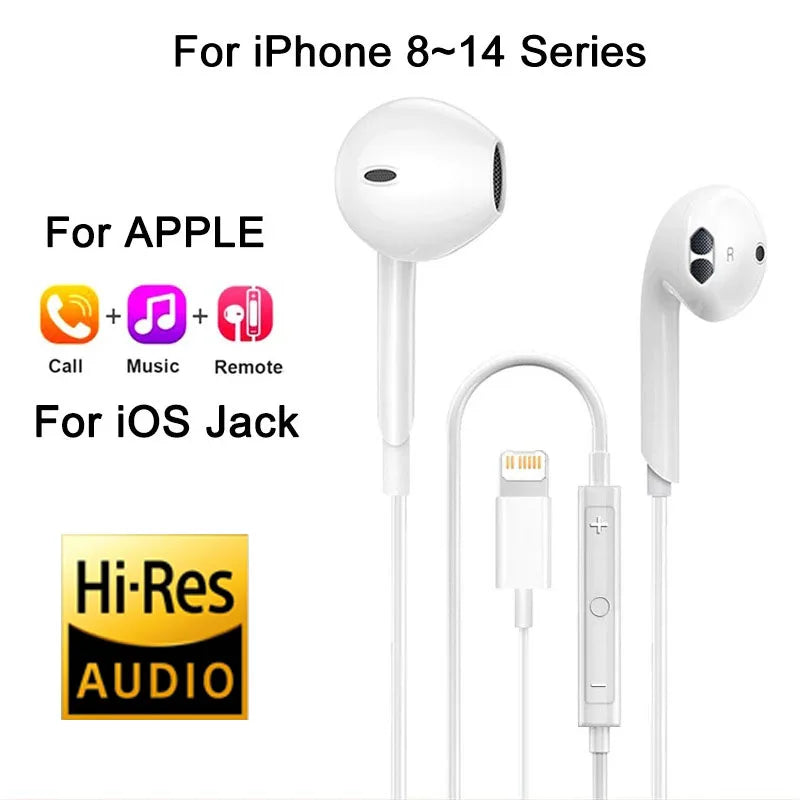 Original In-Ear Headphones For Apple iPad iPhone 15 17 14 13 12 11 16 Pro Max Plus Type C Wired Earphones Laptops Tablet Earbuds