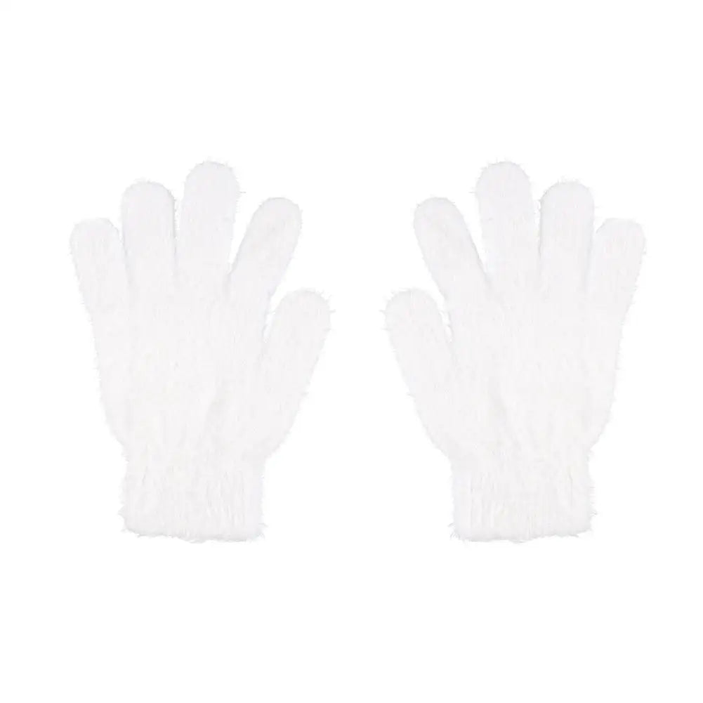 Winter Gloves Mink Velvet Five Finger Gloves Plush Warm Cold-proof Gloves Women Outdoors Cycling Solid Color Mittens