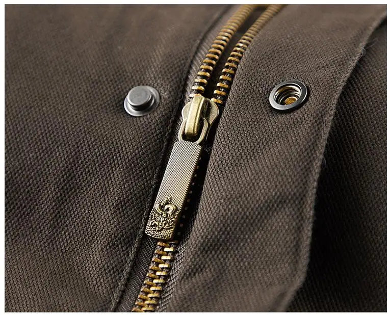 New Fashion Men Hooded Fleece Warm Down Jackets Casual Fit Coats Quality Male Cotton Multi-pockets Cargo Jackets Tooling Coats 4