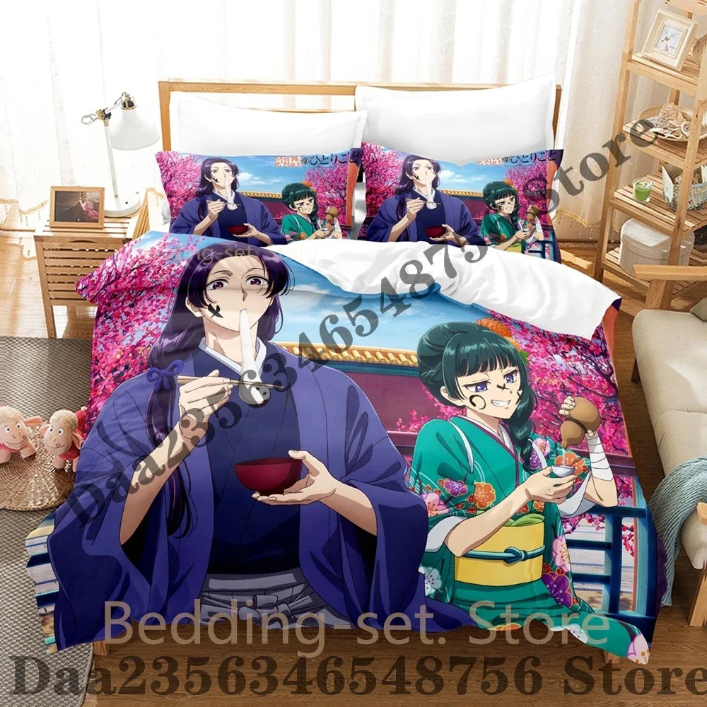 2026 The Apothecary Diaries Bedding Set Single Twin Full Queen King Size Bed Set Bedroom Duvetcover Sets Anime Bed Sheet Set