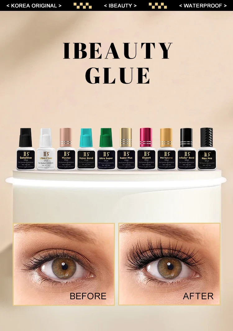 1 Bottle IBeauty Ultra Super Plus Glue Fake Eyelash Extension Korea 0.5s Fast Dry Long Lasting Makeup Tool Adhesive Supplies