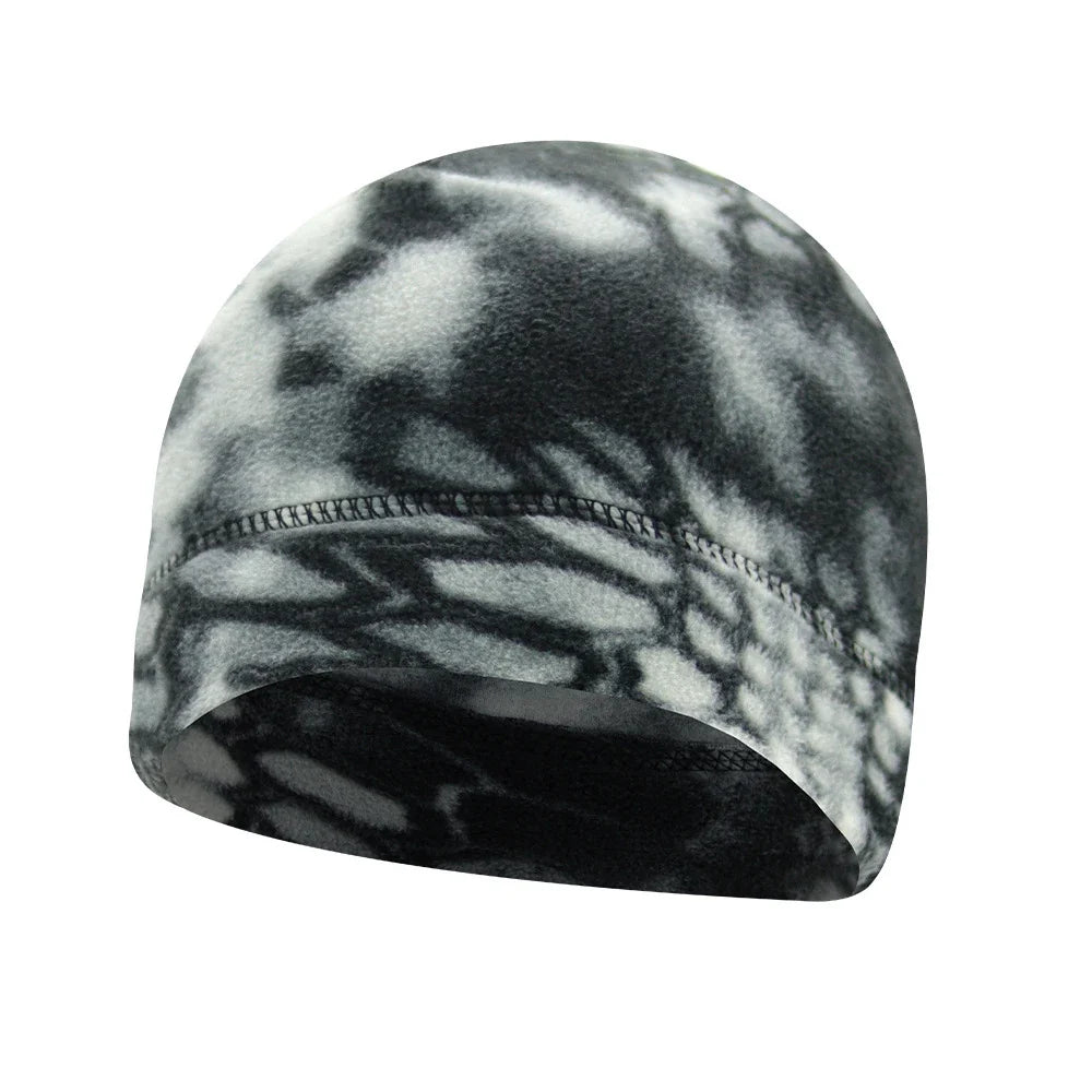 Winter Fleece Beanie Cycling Men Women Elastic Hiking Soft Thermal Commuting Ski Helmet Liner Hat Windproof Camping Cap Outdoor