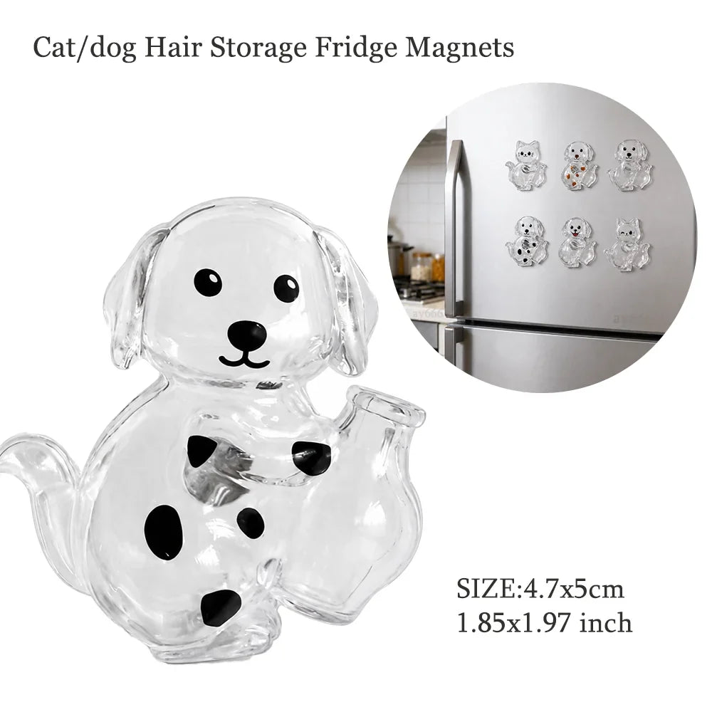 Transparent Cute Dog Pendant Keychain Creative Pet Hair Storage Capsule Hanging Ornament for Pet Lover DIY Pet Memorial Keychain