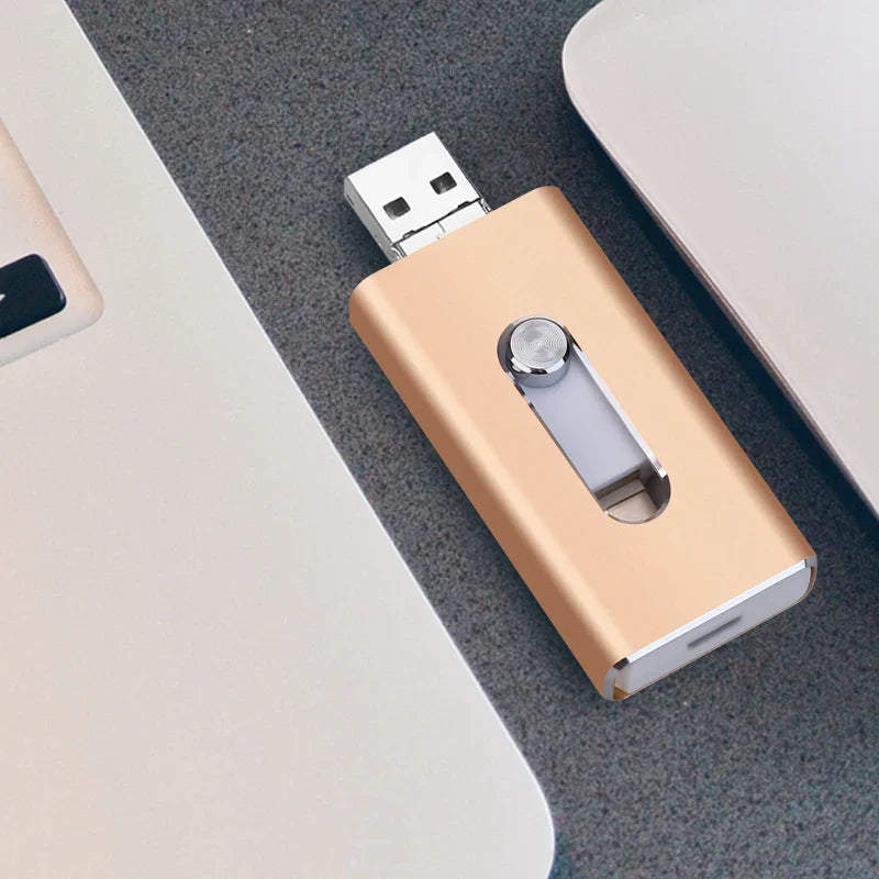 For iPhone 512GB USB Flash Drive 256G 128GB USB 3.0 Sticks External Storage Pen Drive Phone Android PC Copy Photo Videos Files