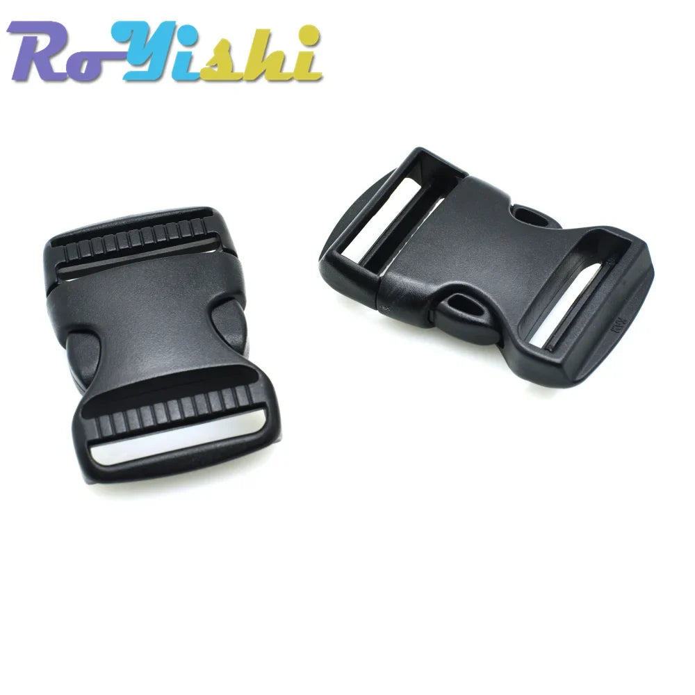 2-10 Pcs/Pack 20~50mm Plastic Hardware Dual Adjustable Side Release Buckles Molle Tatical Backpack Belt Bag Parts Strap Webbing