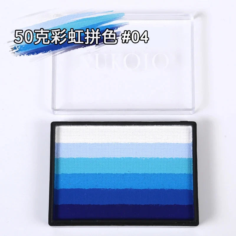 50g Facial and Body Paint Palette,Non-Toxic Rainbow Water-Soluble Body Paint for Rainbow Festival,Cosplay,Party,Art,Stage Makeup
