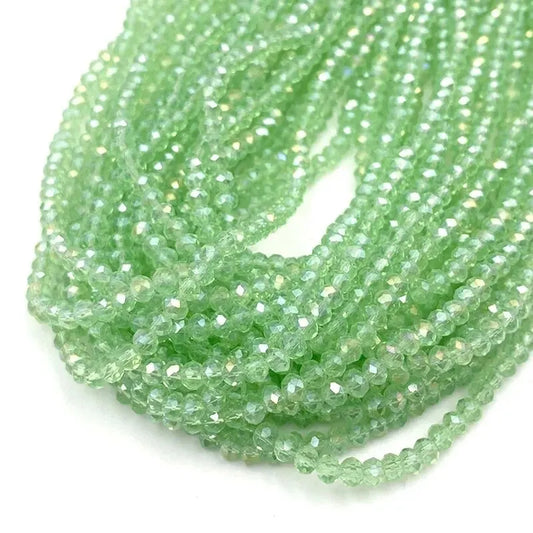 A 4mm Flat Bead Wheel Bead Loose Bead Crystal Glass Bead Bracelet Necklace Beaded Material DIY Jewelry Accessories