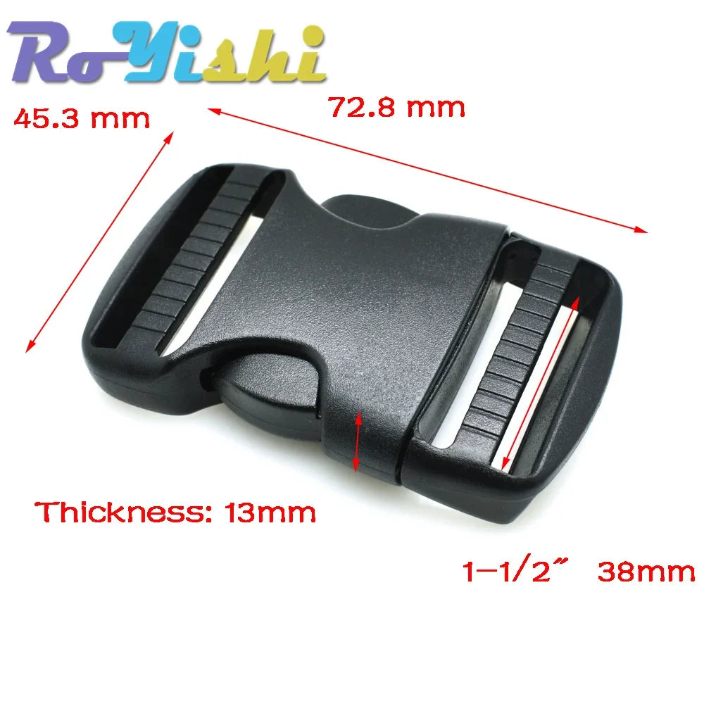 2-10 Pcs/Pack 20~50mm Plastic Hardware Dual Adjustable Side Release Buckles Molle Tatical Backpack Belt Bag Parts Strap Webbing