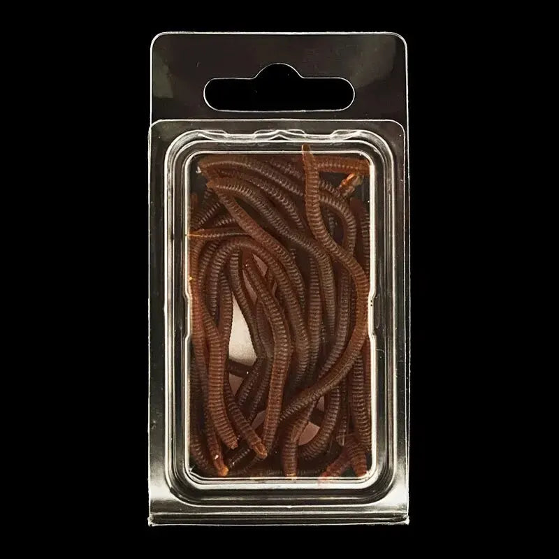 BURLE Lifelike Fishy Smell Red Soft Lures Simulation Earthworm Red Worms Artificial Fishing Lures