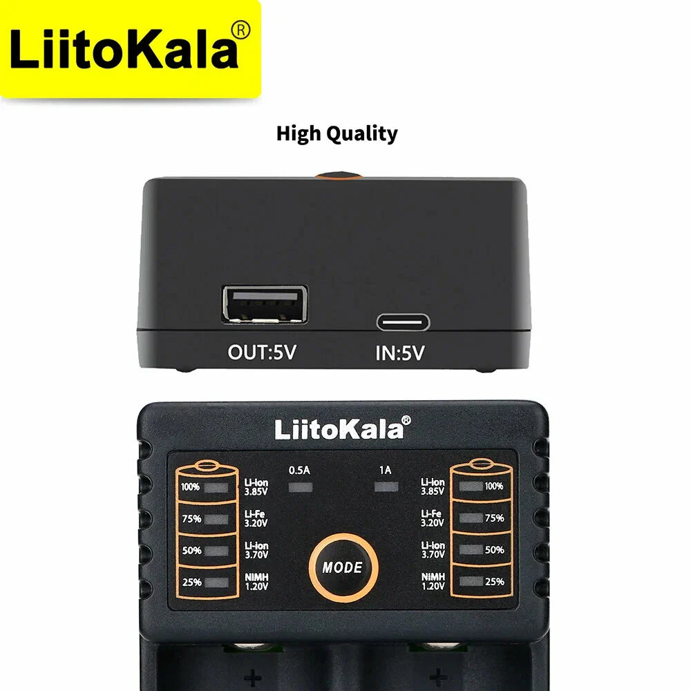 LiitoKala Lii-202 18650 Charger 1.2V/3.7V/3.2V/3.85V 21700 20700 2665014500 16340 NiMH li-ion battery Smart charger
