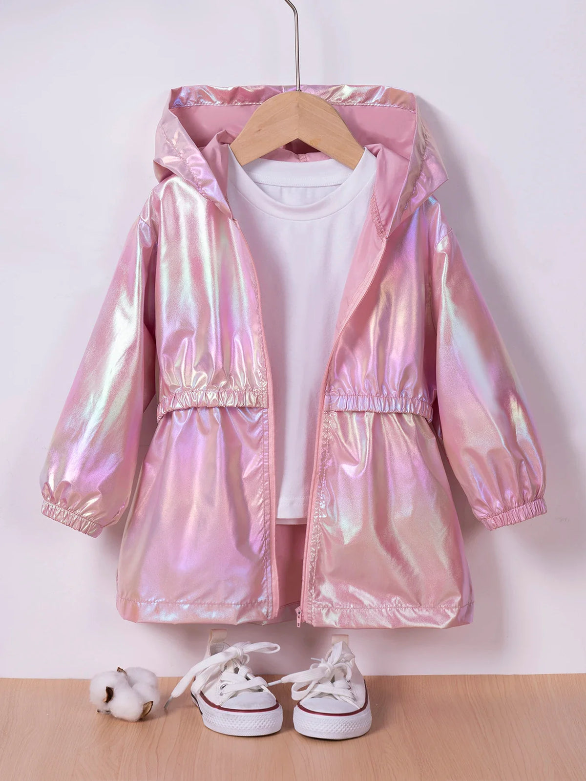 Girl's Spring and Autumn Children's Light and Thin Breathable Zipper Coat Jacket for Boys and Girls Fashion Thin Jacket