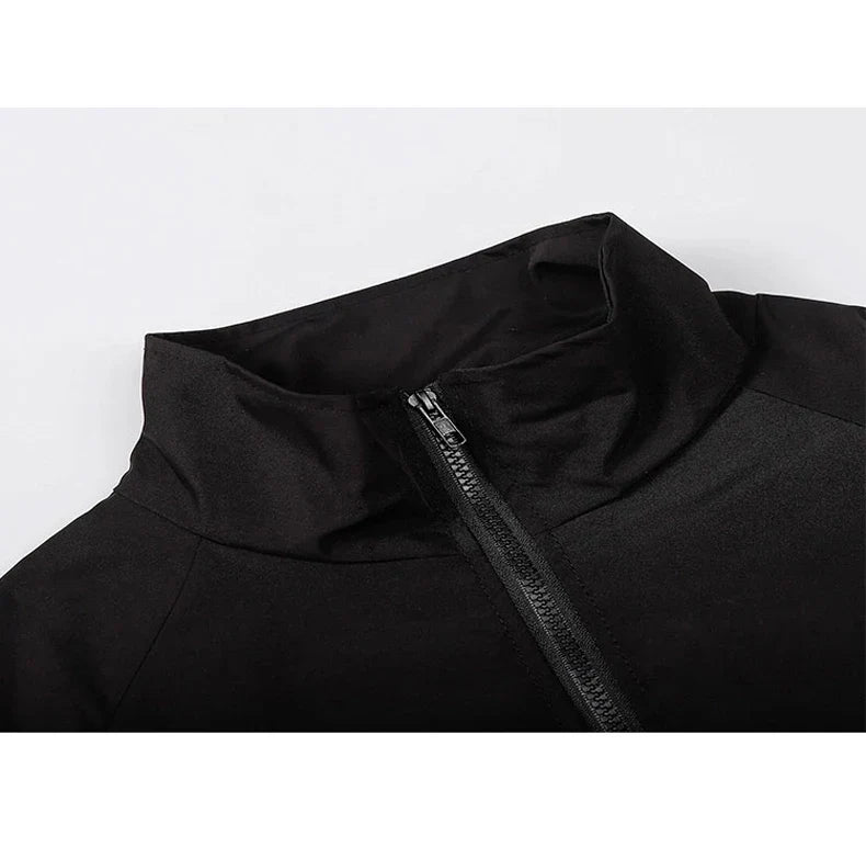 Hip Hop Varsity Jacket Men High Street Patchwork Color Black Windbreaker Coats Women Spring Autumn Thin Fashion College Jackets