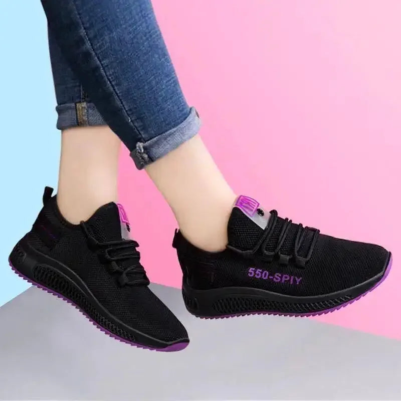 Tenis Feminino 2026 Spring Hot Sale Women Flats for Outdoor Sneakers Air Mesh Walking Jogging Trainers Basket Chaussures Femme