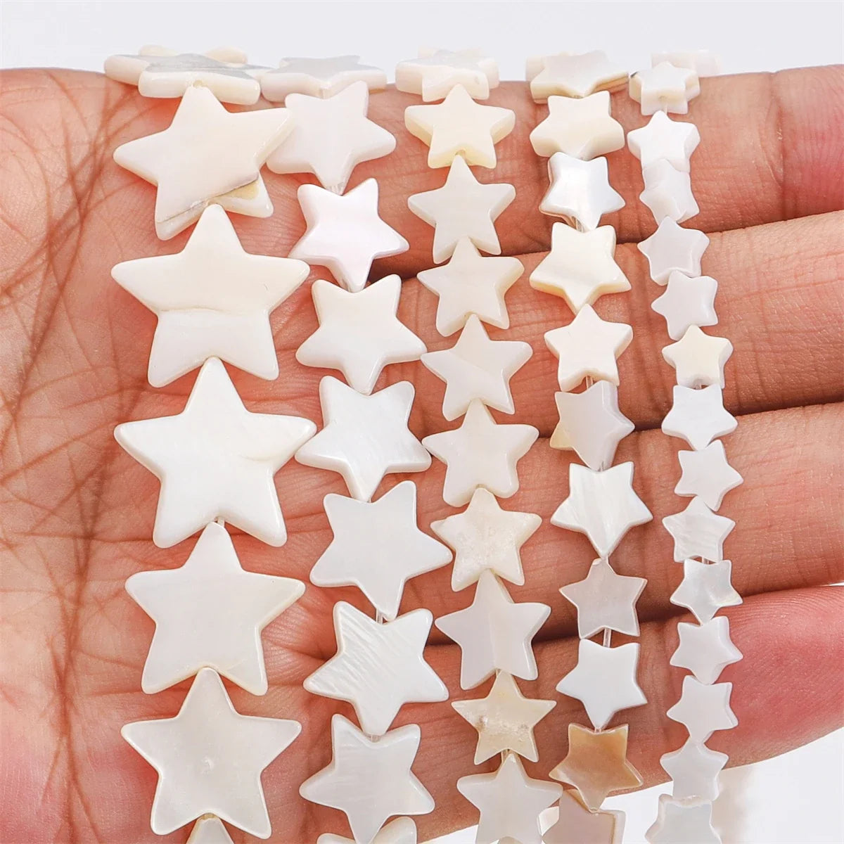 Natural Shell Beads Mother of Pearl Love Star Oval Round Flat Loose Spacer Beads for Jewelry Making DIY Charm Bracelet Necklace