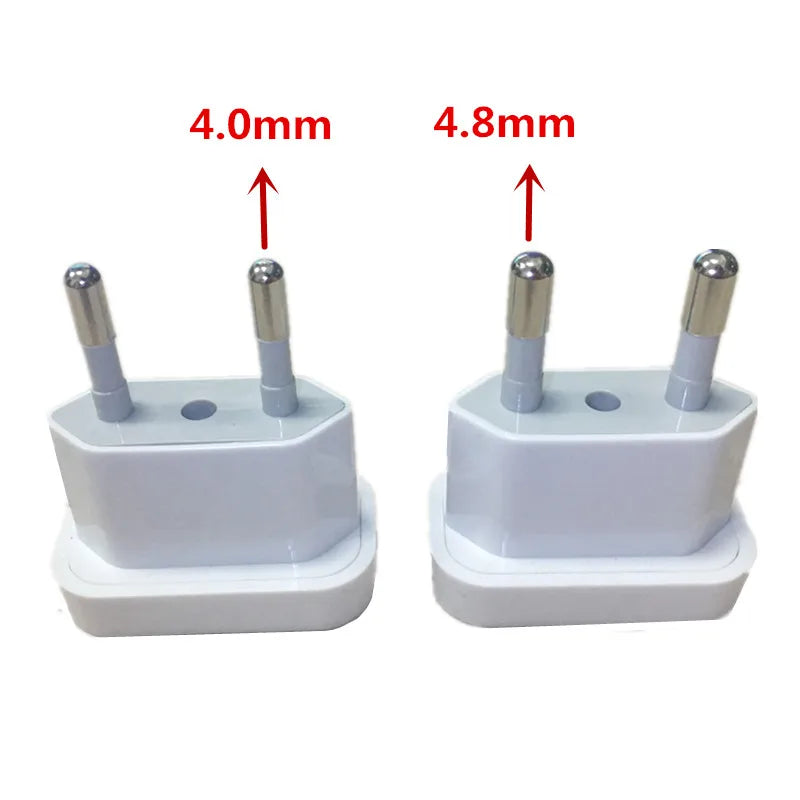 1pcs 4.8/4.0mm Power Plug Adapter US To EU Europe Plug Power Converter Travel Charge Adapter US to EU Adapter Electrical Socket