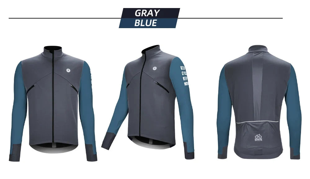 DAREVIE Cycling Men's Jacket Windproof Fleece Pro Cycling Jackets Long Sleeve Warm Soft Brushed Pro Breathable Bicycle Clothing