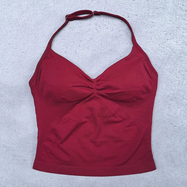 Adjustable Open Back Yoga Top Moisture Wicking Gym Tank