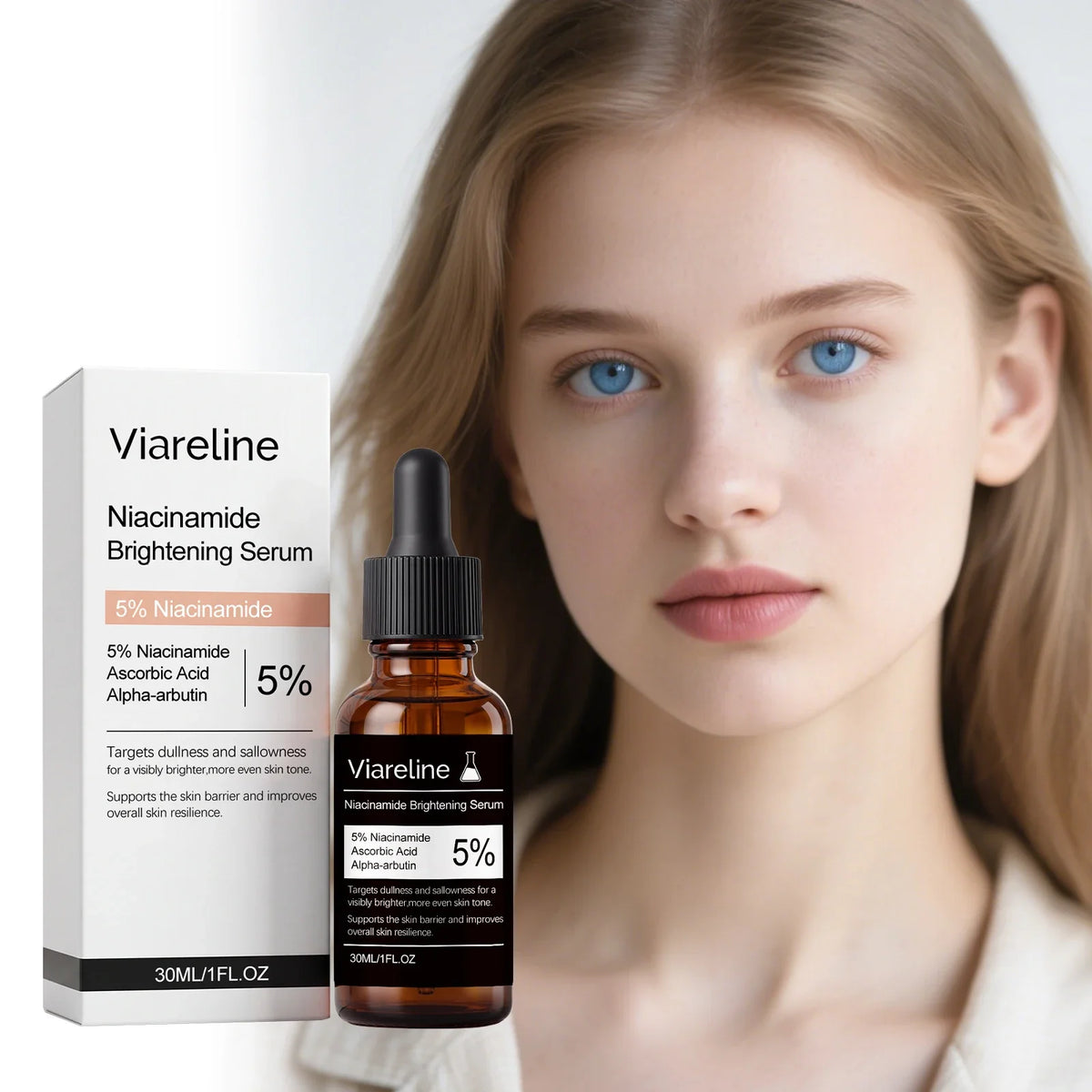 5% Niacinamide Brighten Serum Fade Dark Spots Even Skin Tone Improve Dullness Shrink Pores Moisturizing Hydration Sensitive Skin