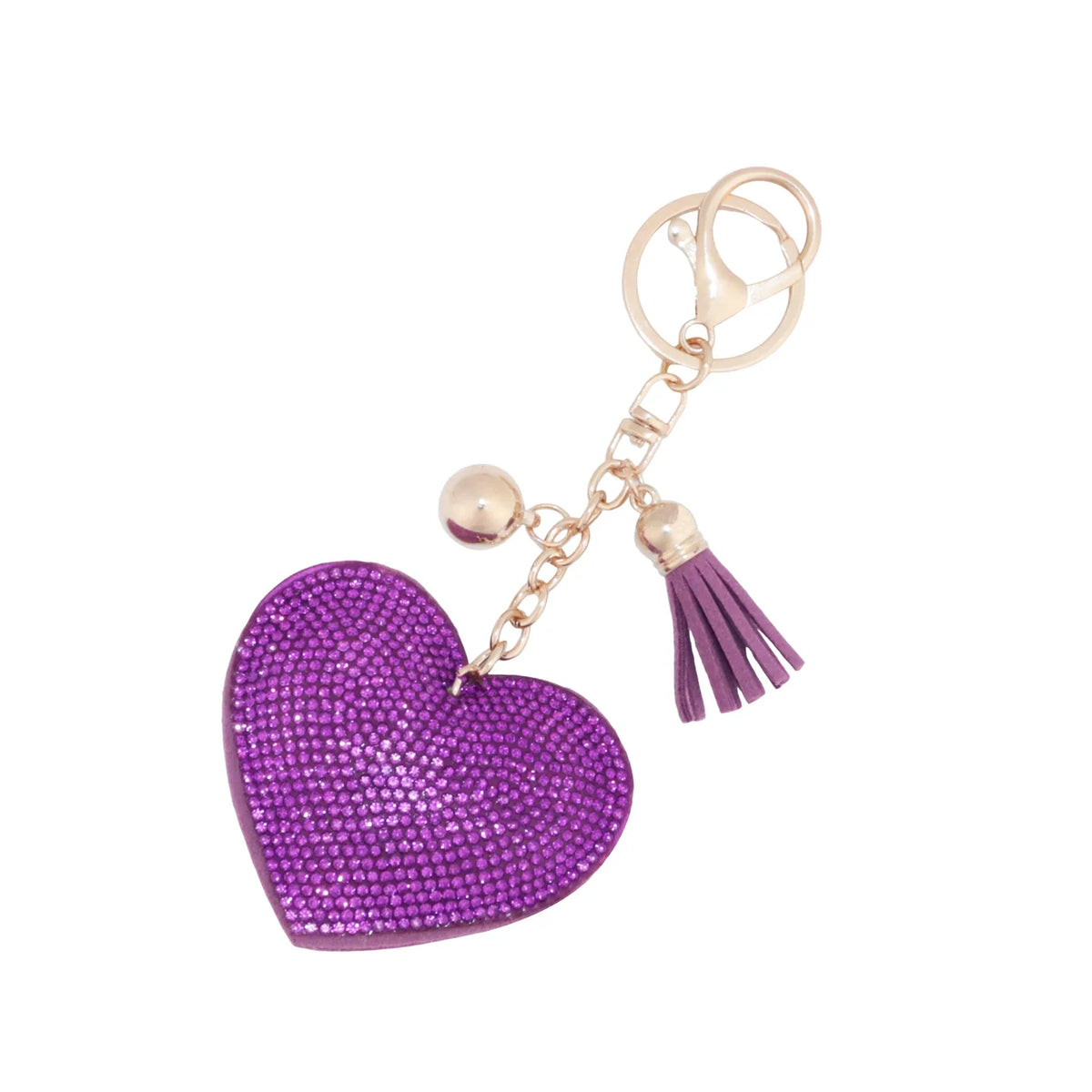 Rhinestone Heart Finger Keychain Bling Crystal Strap Pendant for Key Keychain Handbag Wallet Key Accessories Gift for Women