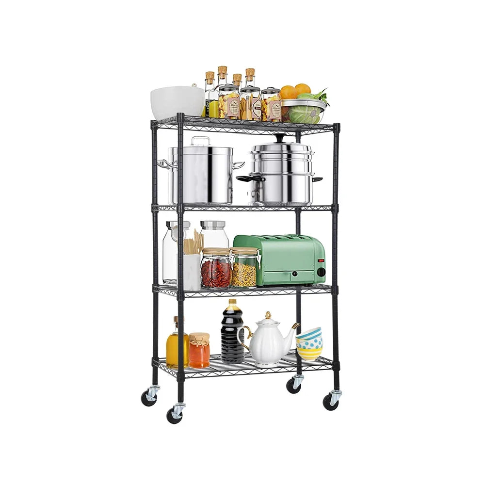 Industrial Warehouse Eco-Friendly Adjustable Large Capacity Metal Mobile Storage Wire Racks Shelving Storage Units