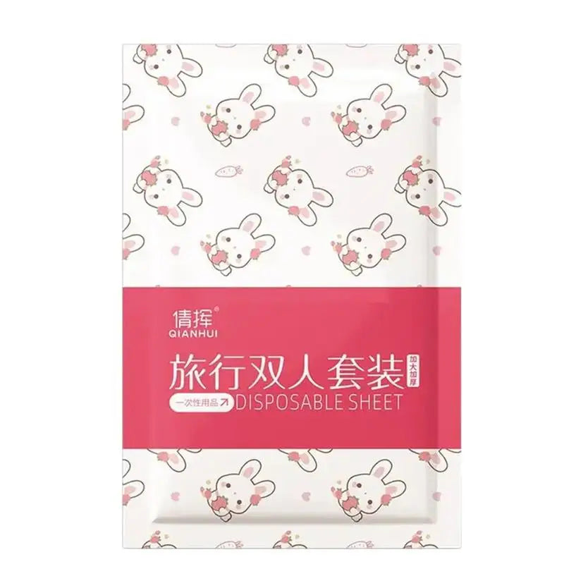 Waterproof Disposable 4 Piece Bedding Set Nonwoven Extra Thick Sheets Duvet Pillow Cover for Hotels Clinic Travel UseHot Sale