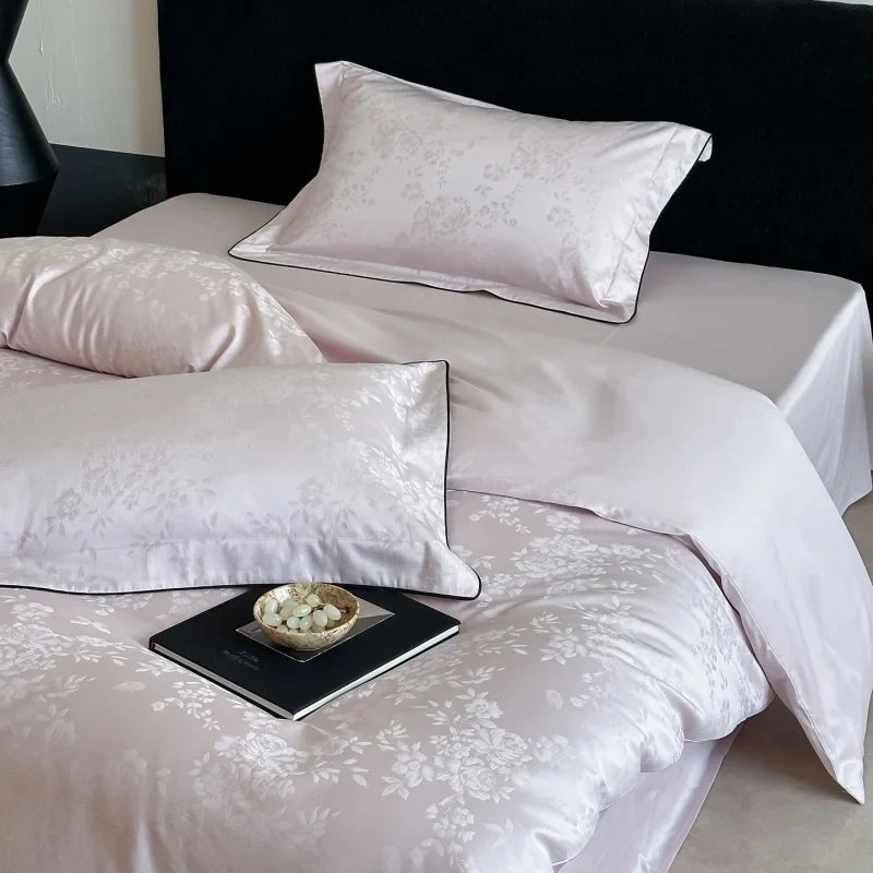 Long Staple Cotton Jacquard Bedding Set Single Double Queen King Size Duvet Cover Bedsheet Pillowcase Luxury Quilt Cover Set