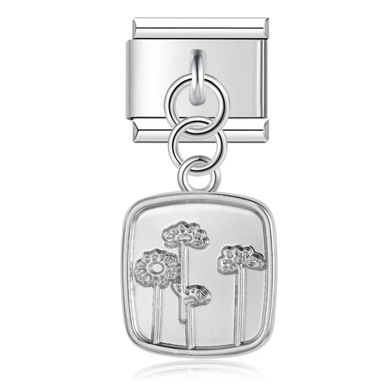 Hapiship 9mm Width Original Daisy Unicorn Angel Cup Santa Claus Italian Charm Fit Bracelet Stainless Steel Jewelry Making DJ050