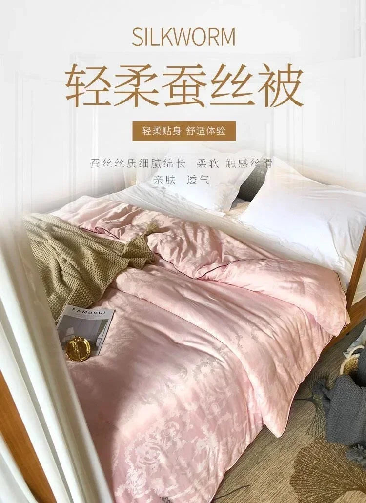 Formtheo Mulberry Silk Quilt Duvet Insert Luxury Warm Winter Duvet For Double Bed