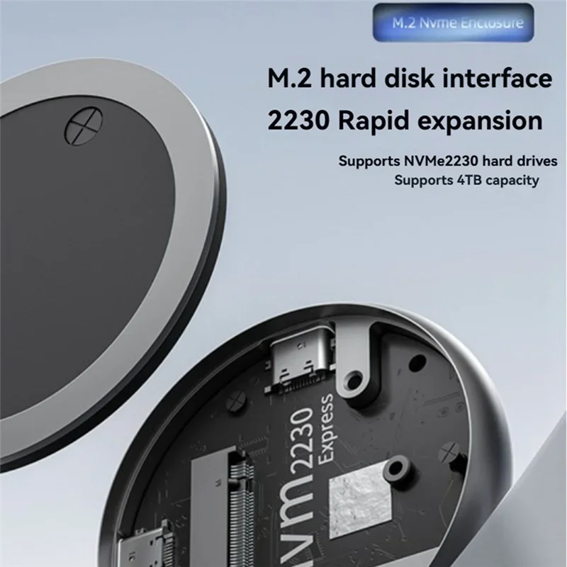 New Magnetic Type-C M.2 Mobile SSD Enclosure for Phone Tablet with 100W PD Fast Charging - Stylish, Unique & Portable