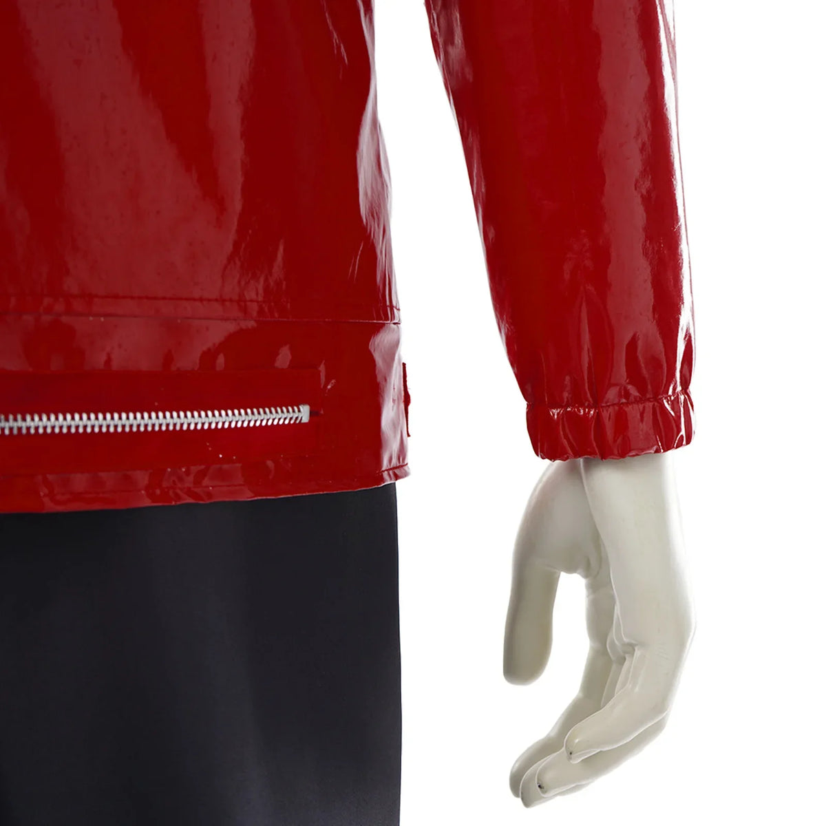 Red Zipper Michael Jackson MJ Beat It Jacket for Impersonators PU Leather Punk Casual Coat Halloween Stage Christmas Outwear