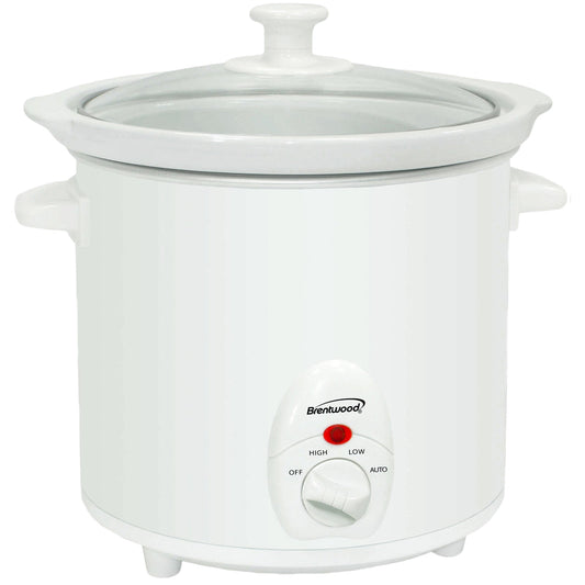 Brentwood 3 Quart Slow Cooker in White