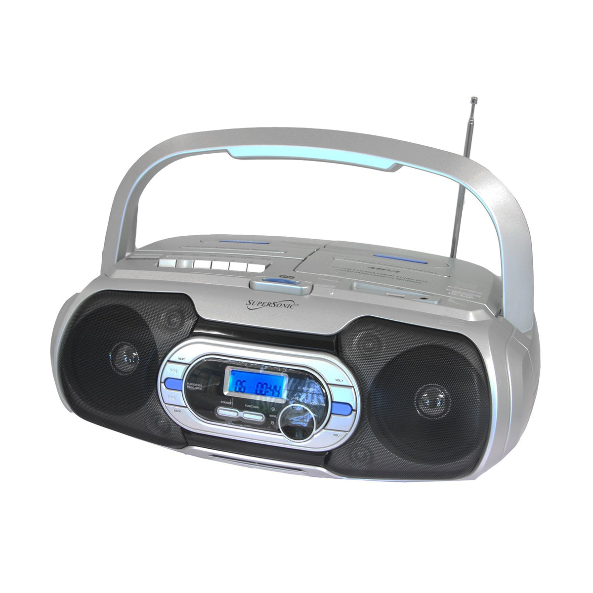 Supersonic Bluetooth Portable Audio System in Silver